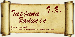 Tatjana Radučić vizit kartica